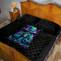Witch Skull Quilt Bed Set Skull Witch Hello Darkness My Old Friend - Wonder Print Shop