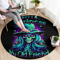 witch-skull-round-carpet-skull-witch-hello-darkness-my-old-friend