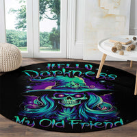 witch-skull-round-carpet-skull-witch-hello-darkness-my-old-friend
