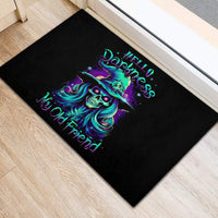 Witch Skull Rubber Doormat Skull Witch Hello Darkness My Old Friend - Wonder Print Shop