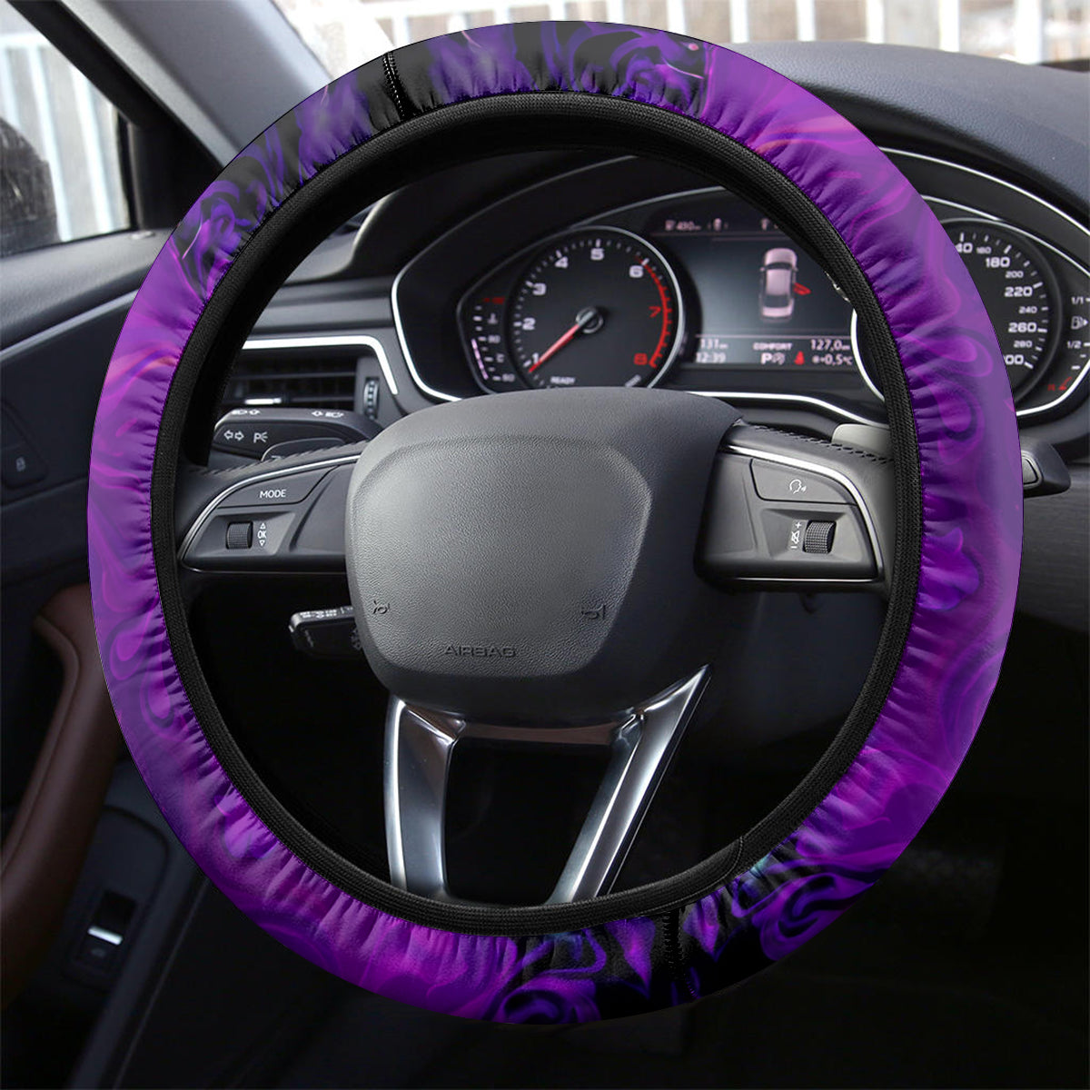 Witch Skull Steering Wheel Cover Skull Witch Hello Darkness My Old Friend - Wonder Print Shop