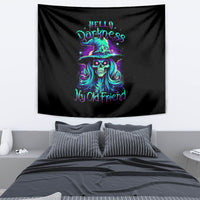 Witch Skull Tapestry Skull Witch Hello Darkness My Old Friend - Wonder Print Shop