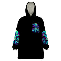 Witch Skull Wearable Blanket Hoodie Skull Witch Hello Darkness My Old Friend - Wonder Print Shop