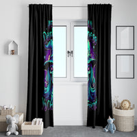 Witch Skull Window Curtain Skull Witch Hello Darkness My Old Friend - Wonder Print Shop