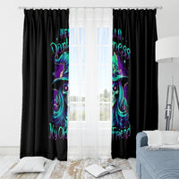 Witch Skull Window Curtain Skull Witch Hello Darkness My Old Friend - Wonder Print Shop