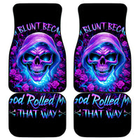 Rose Skull Car Mats I'm Blunt Because God Rolled Me That Way - Wonder Print Shop