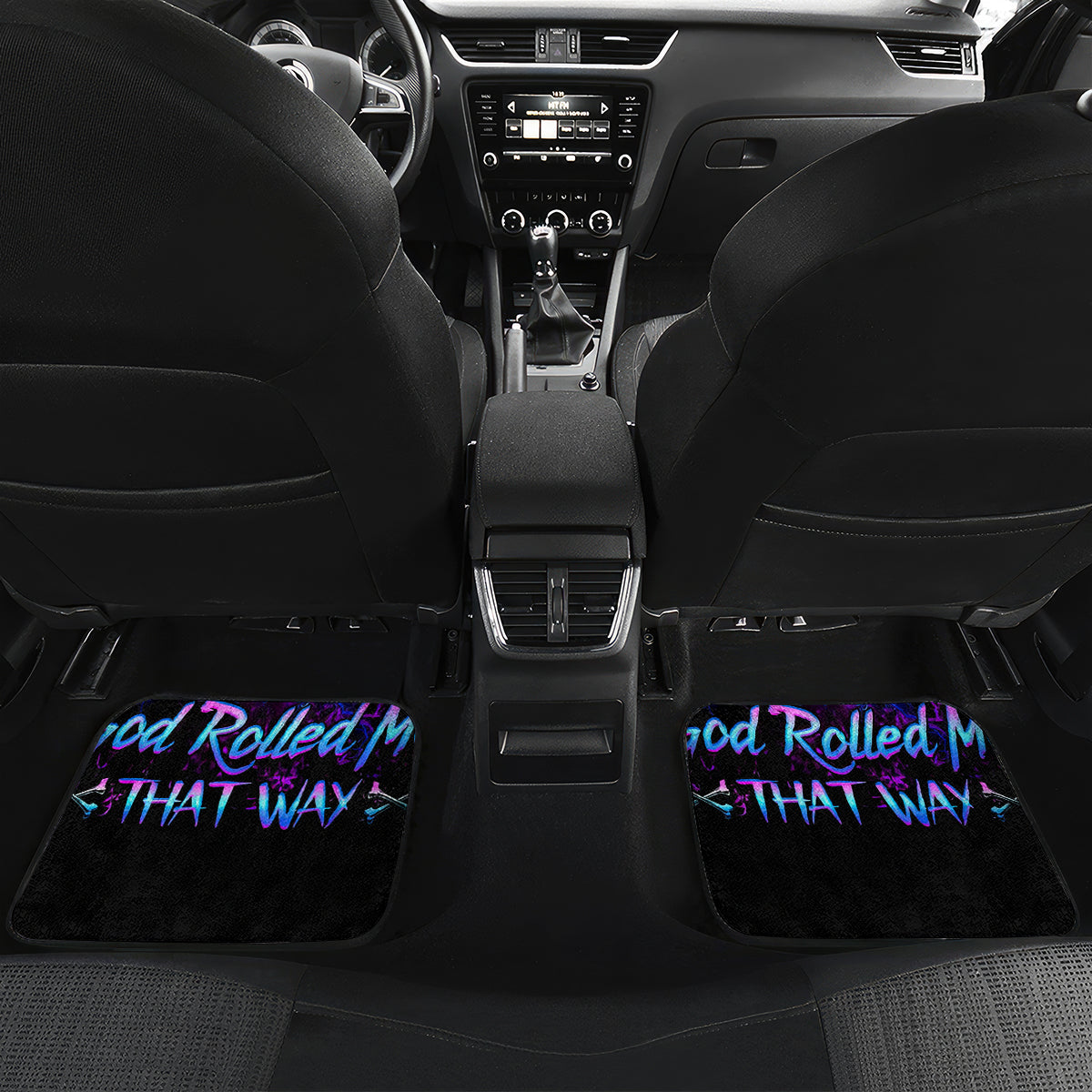 Rose Skull Car Mats I'm Blunt Because God Rolled Me That Way - Wonder Print Shop