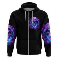 Rose Skull Hoodie I'm Blunt Because God Rolled Me That Way - Wonder Print Shop