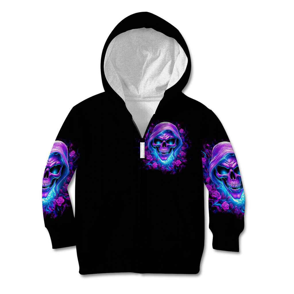 Rose Skull Kid Hoodie I'm Blunt Because God Rolled Me That Way - Wonder Print Shop