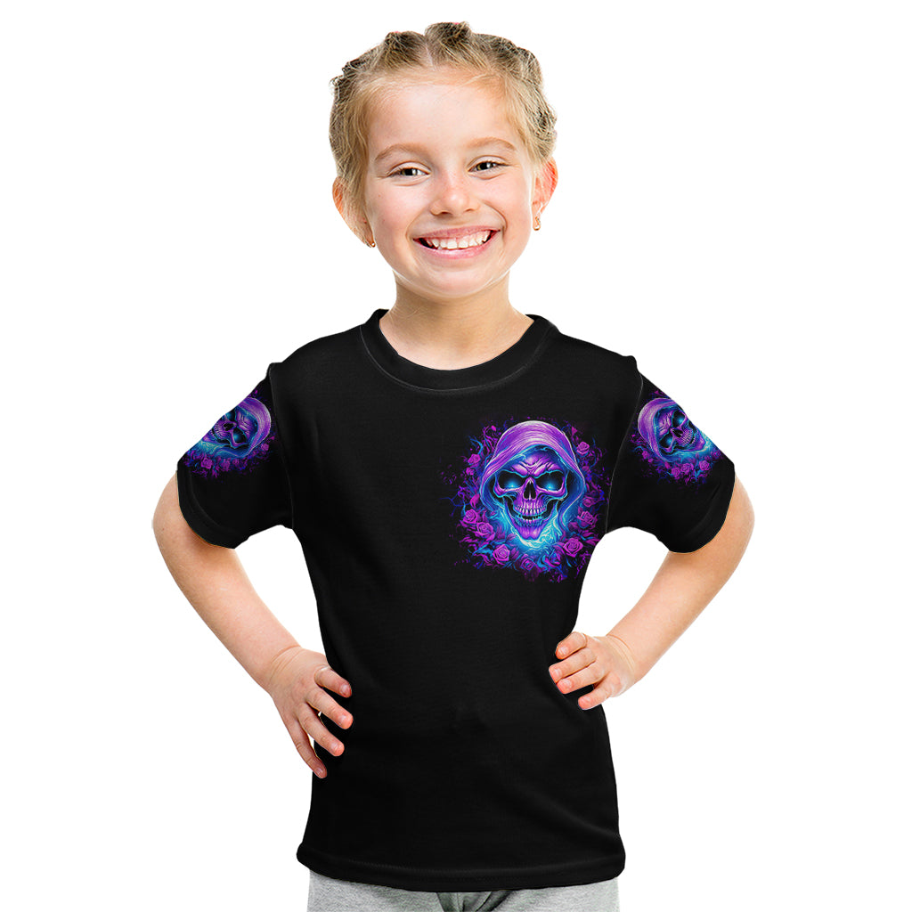Rose Skull Kid T Shirt I'm Blunt Because God Rolled Me That Way - Wonder Print Shop