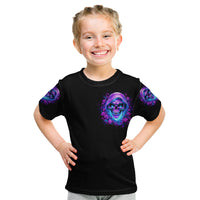 Rose Skull Kid T Shirt I'm Blunt Because God Rolled Me That Way - Wonder Print Shop