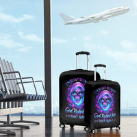 Rose Skull Luggage Cover I'm Blunt Because God Rolled Me That Way - Wonder Print Shop