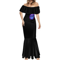 Rose Skull Mermaid Dress I'm Blunt Because God Rolled Me That Way - Wonder Print Shop