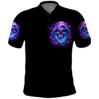 Rose Skull Polo Shirt I'm Blunt Because God Rolled Me That Way - Wonder Print Shop