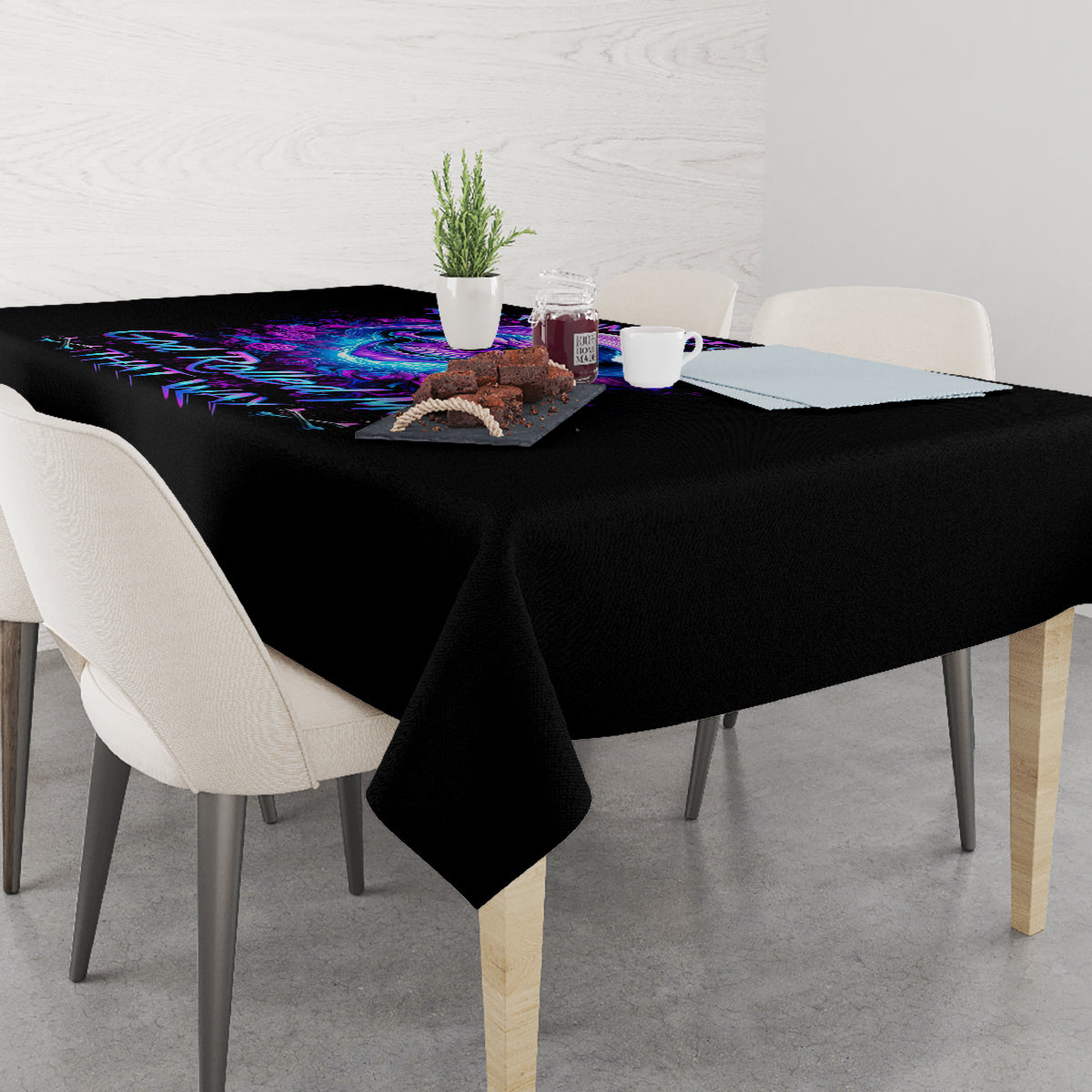 Rose Skull Tablecloth I'm Blunt Because God Rolled Me That Way - Wonder Print Shop