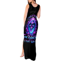 Rose Skull Tank Maxi Dress I'm Blunt Because God Rolled Me That Way - Wonder Print Shop
