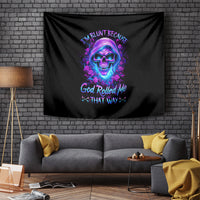 Rose Skull Tapestry I'm Blunt Because God Rolled Me That Way - Wonder Print Shop