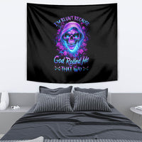 Rose Skull Tapestry I'm Blunt Because God Rolled Me That Way - Wonder Print Shop