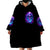 Rose Skull Wearable Blanket Hoodie I'm Blunt Because God Rolled Me That Way - Wonder Print Shop