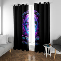 Rose Skull Window Curtain I'm Blunt Because God Rolled Me That Way - Wonder Print Shop