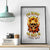 Sunflower Skull Canvas Wall Art Sunflower I'm Blunt Because God Rolled Me That Way - Wonder Print Shop