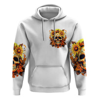 Sunflower Skull Hoodie Sunflower I'm Blunt Because God Rolled Me That Way - Wonder Print Shop