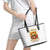 Sunflower Skull Leather Tote Bag Sunflower I'm Blunt Because God Rolled Me That Way - Wonder Print Shop