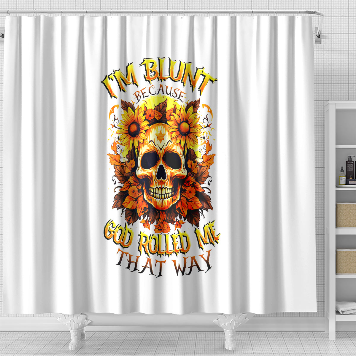 sunflower-skull-shower-curtain-sunflower-im-blunt-because-god-rolled-me-that-way