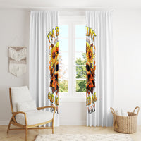 Sunflower Skull Window Curtain Sunflower I'm Blunt Because God Rolled Me That Way - Wonder Print Shop