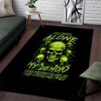 Thunder Skull Area Rug Thunder Skull I Never Alone My Demon With Me 24/7 - Wonder Print Shop