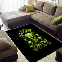 Thunder Skull Area Rug Thunder Skull I Never Alone My Demon With Me 24/7 - Wonder Print Shop