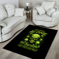 Thunder Skull Area Rug Thunder Skull I Never Alone My Demon With Me 24/7 - Wonder Print Shop