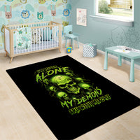 Thunder Skull Area Rug Thunder Skull I Never Alone My Demon With Me 24/7 - Wonder Print Shop