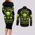 Thunder Skull Couples Matching Long Sleeve Bodycon Dress and Long Sleeve Button Shirts Thunder Skull I Never Alone My Demon With Me 24/7 - Wonder Print Shop