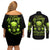Thunder Skull Couples Matching Off Shoulder Short Dress and Long Sleeve Button Shirts Thunder Skull I Never Alone My Demon With Me 24/7 - Wonder Print Shop