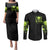 Thunder Skull Couples Matching Puletasi Dress and Long Sleeve Button Shirts Thunder Skull I Never Alone My Demon With Me 24/7 - Wonder Print Shop