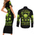 Thunder Skull Couples Matching Short Sleeve Bodycon Dress and Long Sleeve Button Shirts Thunder Skull I Never Alone My Demon With Me 24/7 - Wonder Print Shop