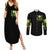Thunder Skull Couples Matching Summer Maxi Dress and Long Sleeve Button Shirts Thunder Skull I Never Alone My Demon With Me 24/7 - Wonder Print Shop