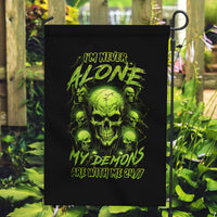 Thunder Skull Garden Flag Thunder Skull I Never Alone My Demon With Me 24/7 - Wonder Print Shop