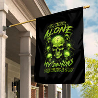 Thunder Skull Garden Flag Thunder Skull I Never Alone My Demon With Me 24/7 - Wonder Print Shop