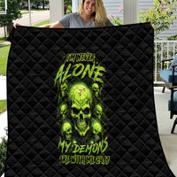 Thunder Skull Quilt Thunder Skull I Never Alone My Demon With Me 24/7 - Wonder Print Shop