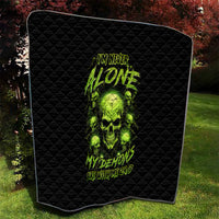 Thunder Skull Quilt Thunder Skull I Never Alone My Demon With Me 24/7 - Wonder Print Shop