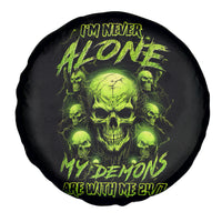 Thunder Skull Spare Tire Cover Thunder Skull I Never Alone My Demon With Me 24/7 - Wonder Print Shop