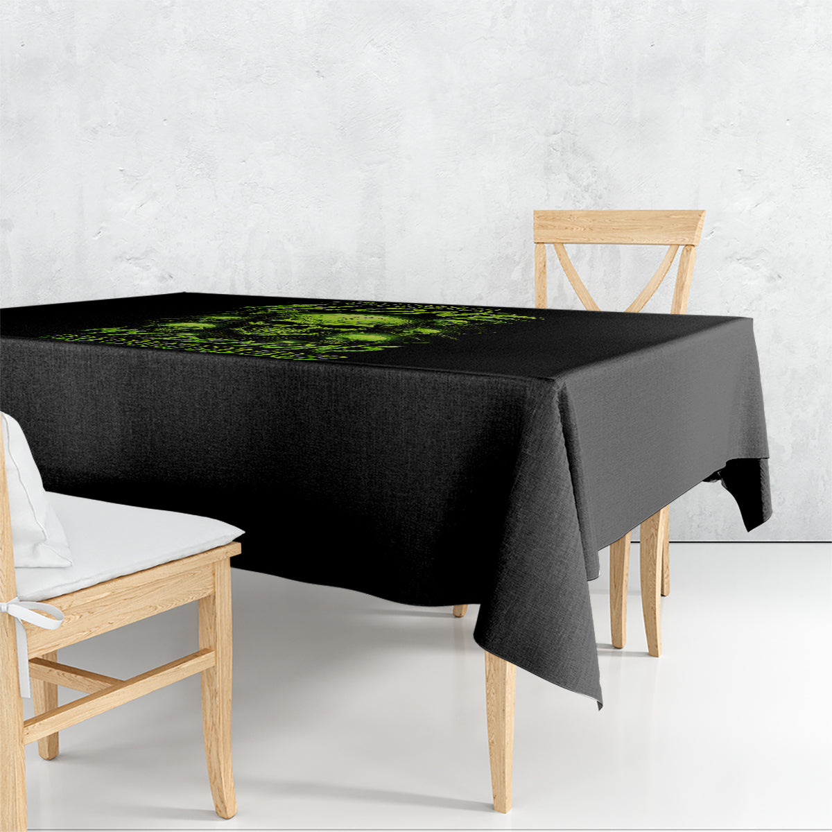 Thunder Skull Tablecloth Thunder Skull I Never Alone My Demon With Me 24/7 - Wonder Print Shop