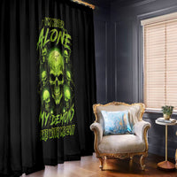 Thunder Skull Window Curtain Thunder Skull I Never Alone My Demon With Me 24/7 - Wonder Print Shop
