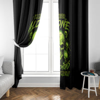 Thunder Skull Window Curtain Thunder Skull I Never Alone My Demon With Me 24/7 - Wonder Print Shop