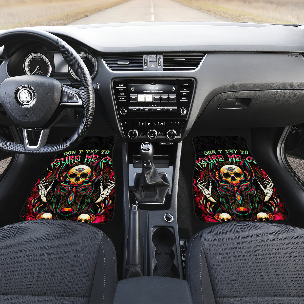 Anubis Skull Car Mats Skull Anubis Don't Try To Figured Me Out - Wonder Print Shop