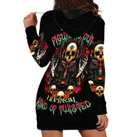 Anubis Skull Hoodie Dress Skull Anubis Don't Try To Figured Me Out - Wonder Print Shop