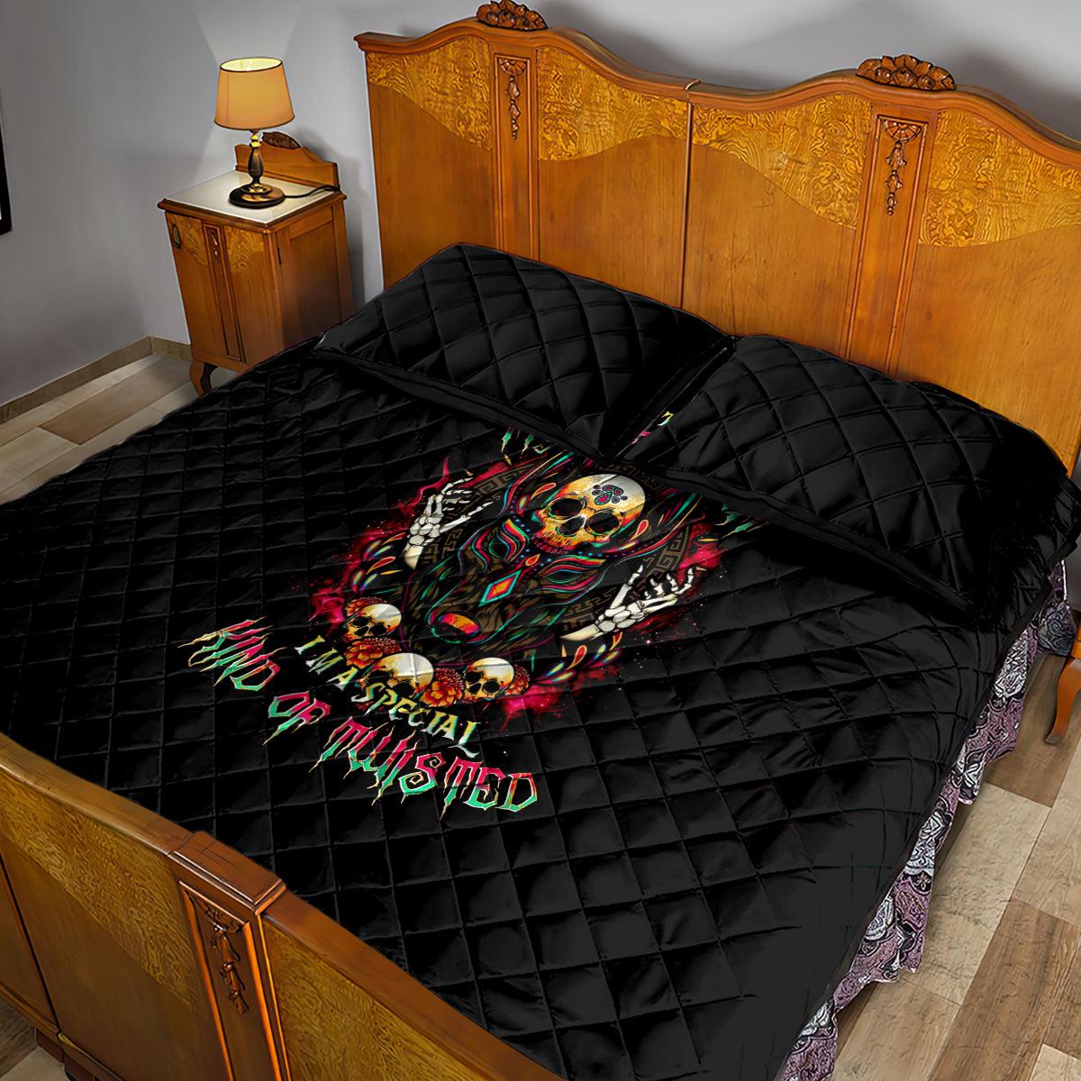 Anubis Skull Quilt Bed Set Skull Anubis Don't Try To Figured Me Out - Wonder Print Shop