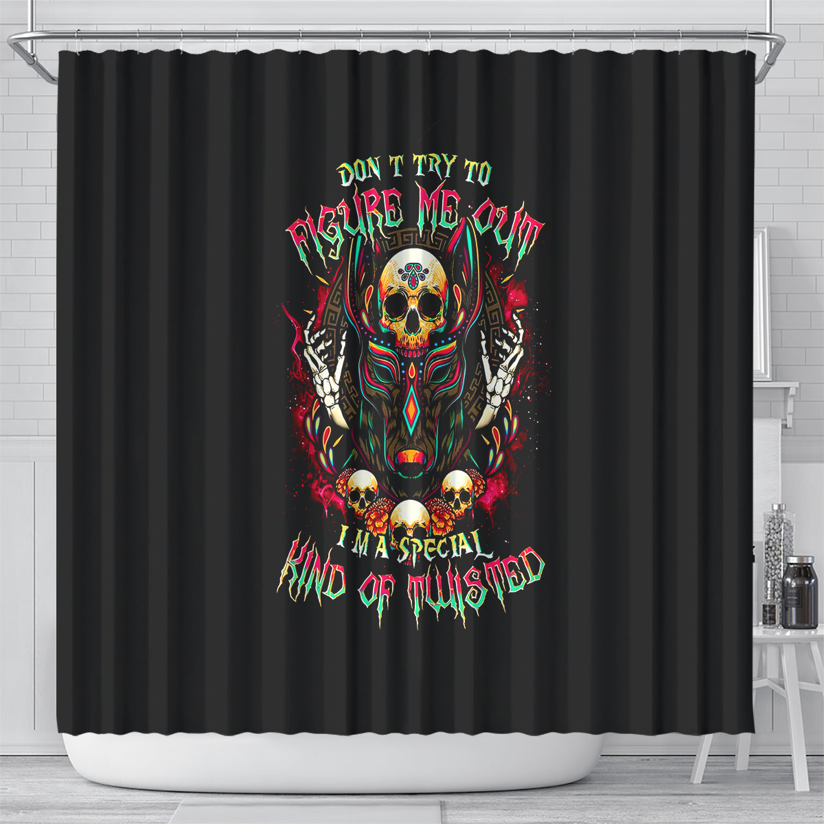 anubis-skull-shower-curtain-skull-anubis-dont-try-to-figured-me-out